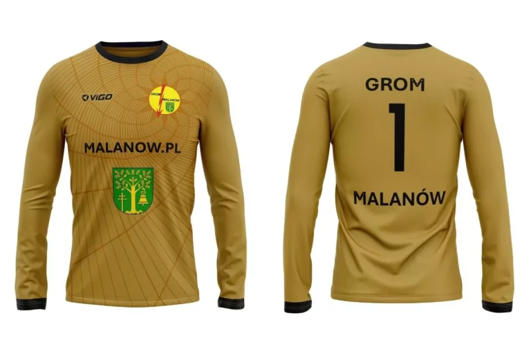 Bluza bramkarska w kolorze złotym dla Grom Malanów
