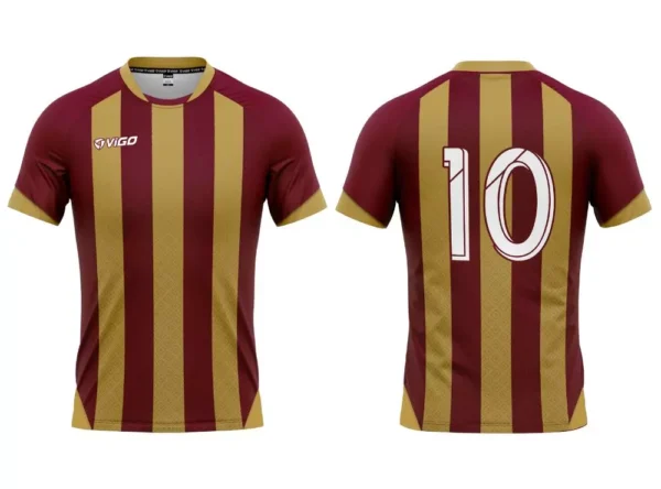 Koszulka piłkarska Champion 3 w kolorze złoto-bordowym