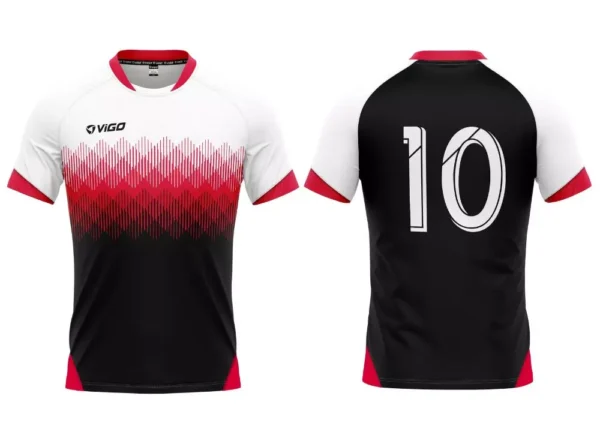 Koszulka piłkarska Champion 6 w kolorze czarno-czerwono-białym