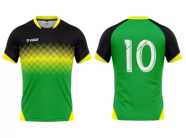 Koszulka piłkarska Champion 6 w kolorze jasnozielono-żółto-czarnym