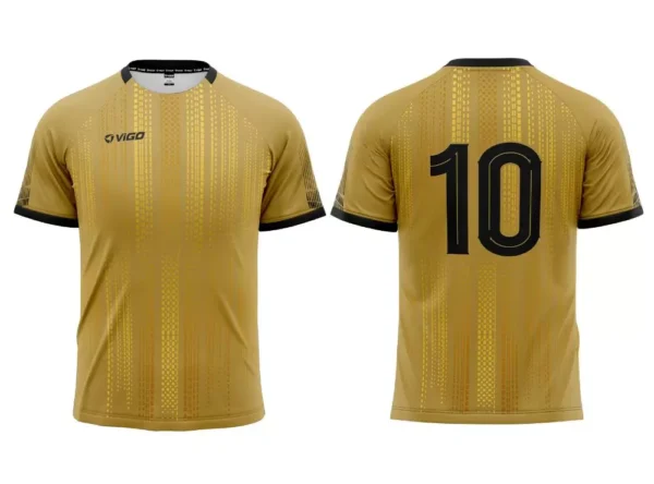 Koszulka piłkarska Striker 1 w kolorze złotym