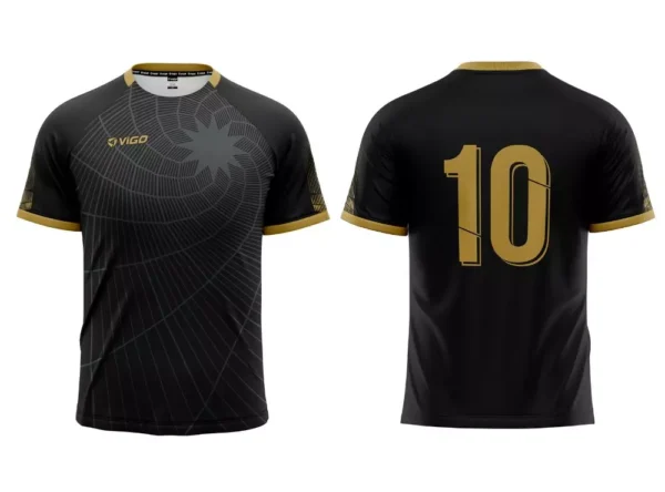 Strój piłkarski Striker 6 w kolorze czarnym