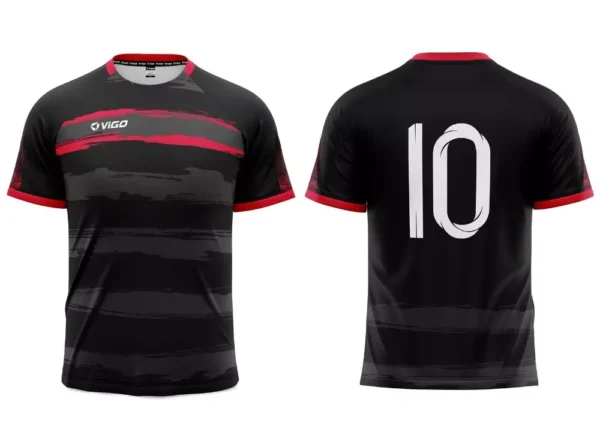 Strój piłkarski Striker 7 w kolorze czarnym