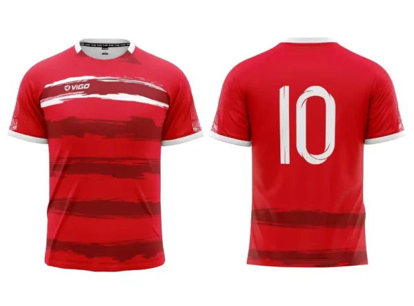 Strój piłkarski Striker 7 w kolorze czerwonym