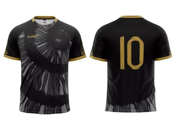 Strój piłkarski Striker 8 w kolorze czarnym