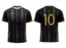 Strój piłkarski Striker 9 w kolorze czarnym