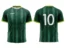 Strój piłkarski Striker 9 w kolorze zielonym