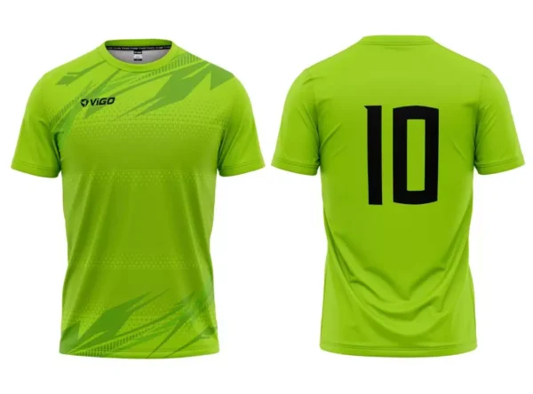 Koszulka piłkarska Team 3 w kolorze limonkowym