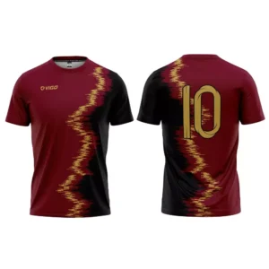 Koszulka piłkarska Team 5 w kolorze bordowo-czarnym