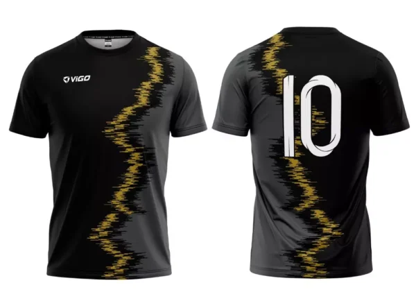 Koszulka piłkarska Team 5 w kolorze czarno-szarym