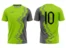 Koszulka piłkarska Team 5 w kolorze limonkowo-szarym