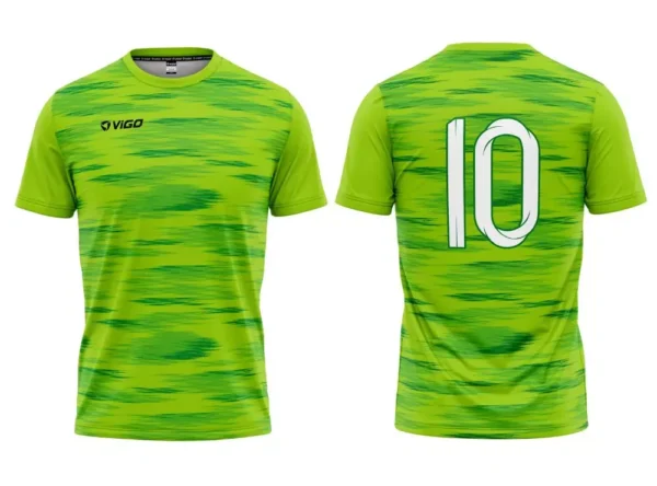 Koszulka piłkarska Team 6 w kolorze limonkowym