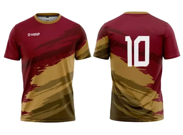 Koszulka piłkarska Team 8 w kolorze bordowo-złotym