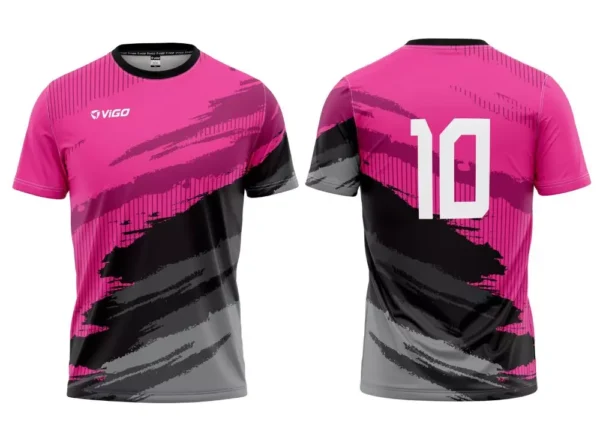 Koszulka piłkarska Team 8 w kolorze różowo-czarnym