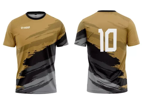 Koszulka piłkarska Team 8 w kolorze złoto-czarnym