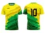 Koszulka piłkarska Team 8 w kolorze żółto-zielonym