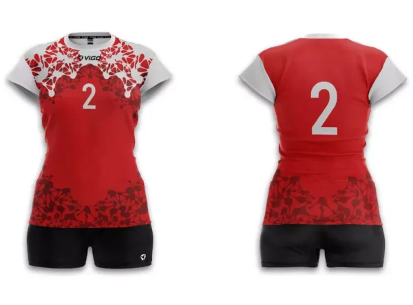 Koszulka siatkarska damska Biotech w kolorze czerwonym