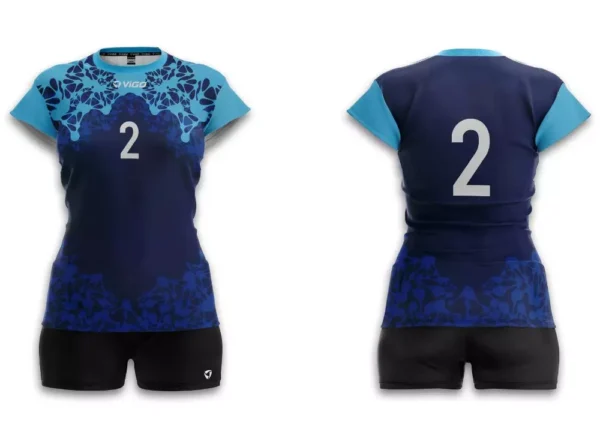 Koszulka siatkarska damska Biotech w kolorze granatowym