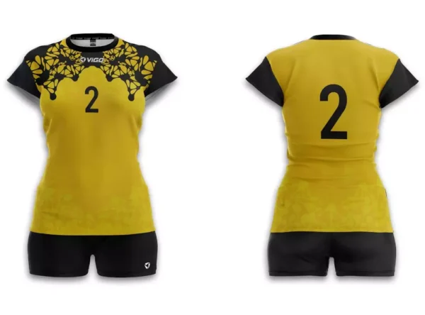 Koszulka siatkarska damska Biotech w kolorze żółtym