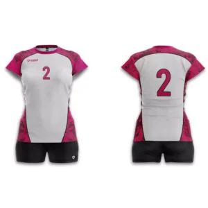 Koszulka siatkarska damska Camo w kolorze biało-różowym