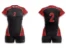Koszulka siatkarska damska Camo w kolorze czarno-czerwonym