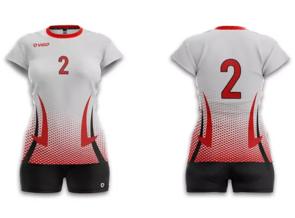 Koszulka siatkarska damska Fire w kolorze białym