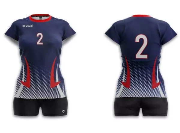 Koszulka siatkarska damska Fire w kolorze granatowym