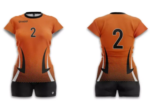 Koszulka siatkarska damska Fire w kolorze pomarańczowym