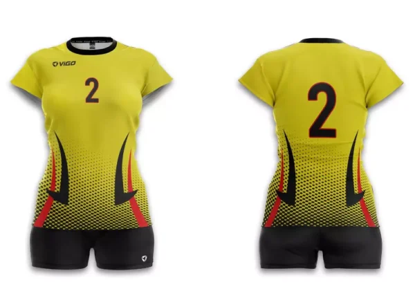 Koszulka siatkarska damska Fire w kolorze żółtym