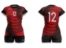 Koszulka siatkarska damska Play-off w kolorze czarno-czerwonym