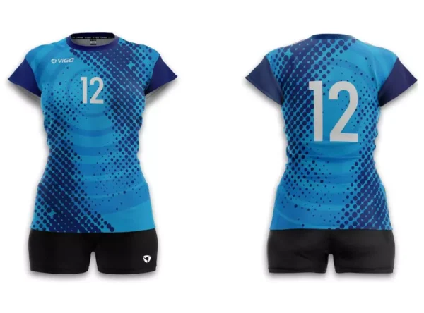 Koszulka siatkarska damska Play-off w kolorze granatowo-niebieskim