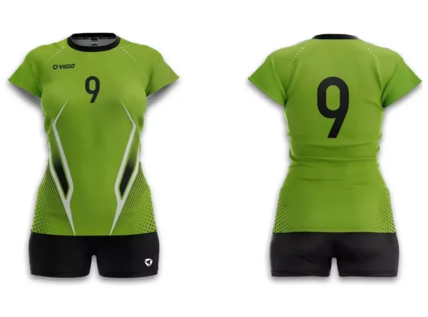 Koszulka siatkarska damska Point w kolorze limonkowym