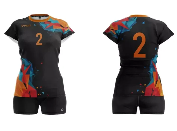 Koszulka siatkarska damska Triangle w kolorze czarnym