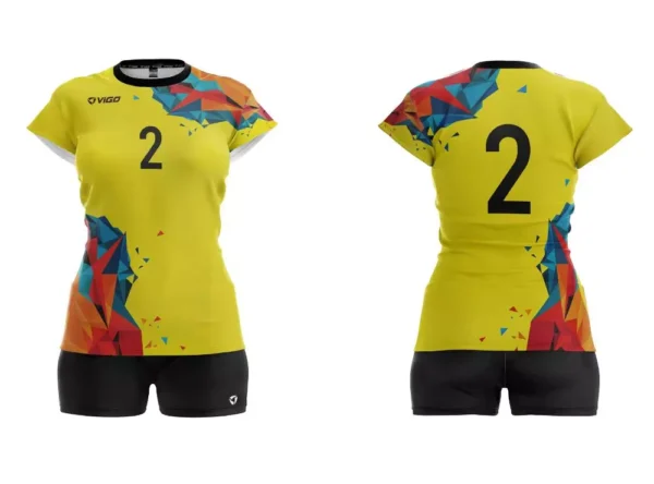 Koszulka siatkarska damska Triangle w kolorze żółtym