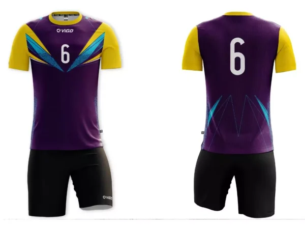 Koszulka siatkarska męska Future w kolorze fioletowo-żółtym