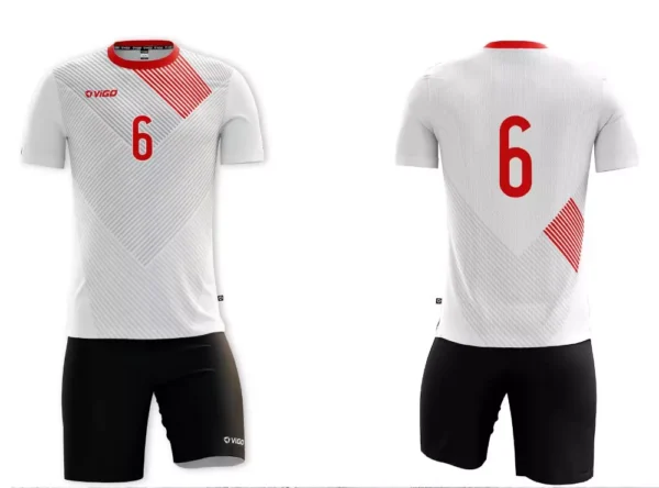 Koszulka siatkarska męska Libero z dynamicznym wzorem w odcieniach bieli i szarości