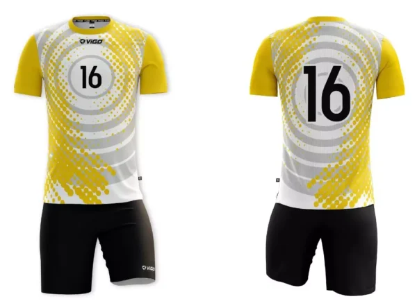 Koszulka siatkarska męska Play-off w kolorze biało-żółtym