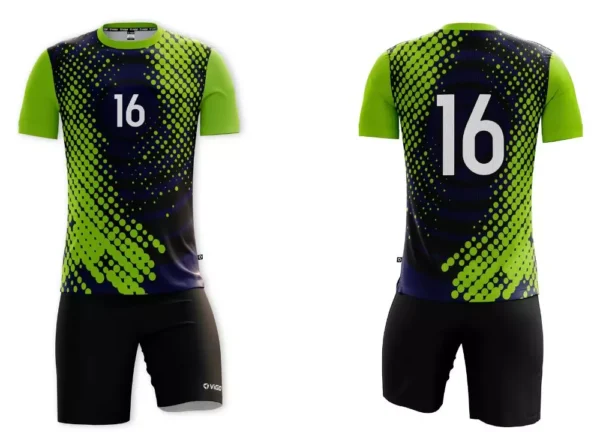 Koszulka siatkarska męska Play-off w kolorze granatowo-limonkowym