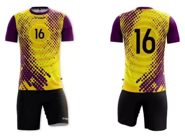 Koszulka siatkarska męska Play-off w kolorze żółto-fioletowym