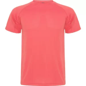 Koszulka sportowa jasnoczerwona dla uczniów idealna na WF
