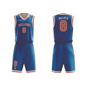 Projekt stroju koszykarskiego męskiego w kolorze niebieskim