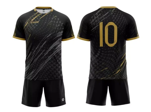 Strój piłkarski Striker 2 w kolorze czarnym