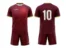 Strój piłkarski Striker 6 w kolorze bordowym