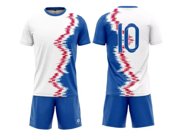 Strój piłkarski Team 5 w kolorze biało-niebieskim