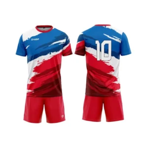Strój piłkarski Team 8 w kolorze niebiesko-czerwono-białym