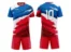 Strój piłkarski Team 8 w kolorze niebiesko-czerwono-białym