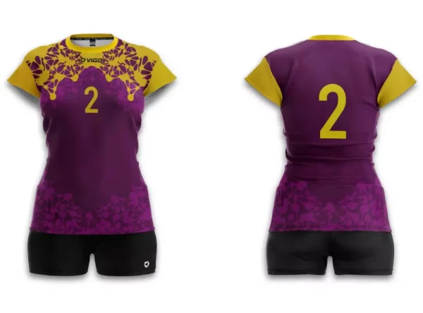 Strój siatkarski damski Biotech w kolorze fioletowym