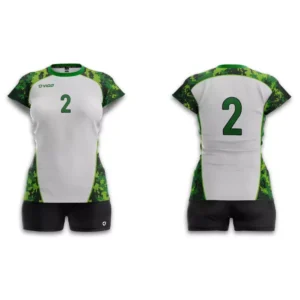 Strój siatkarski damski Camo w kolorze biało-zielonym