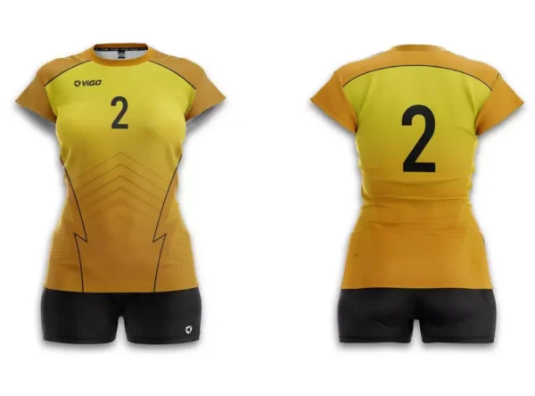 Strój siatkarski damski Game w kolorze żółtym