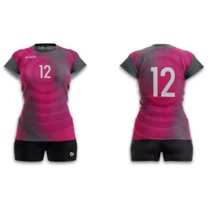 Strój siatkarski damski Play-off w kolorze szaro-różowym